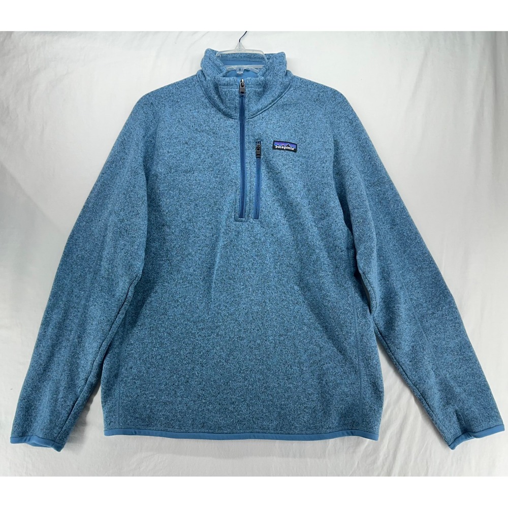 Patagonia Better Sweater 1/4 Zip Fleece Pullover Blue‎ Heather Mens Medium